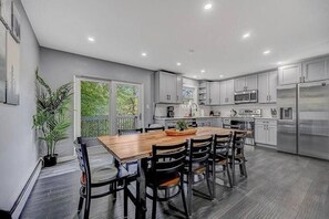 Kitchen with dinner table