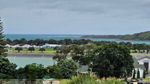 View of harbour bar from deck