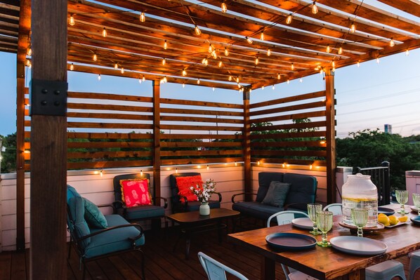 Welcome to Brunch House, where a multitude of dining and entertaining areas await you and your guests!