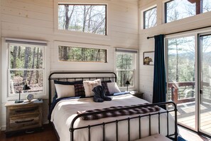 The Bear Room - A plush king bed room gushing with natural light and panoramic mountain views