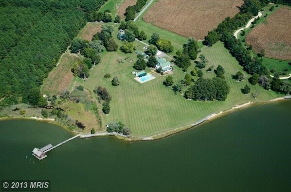 Direct overhead view of the property