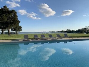 View of the Pool and Tred Avon from Pool House