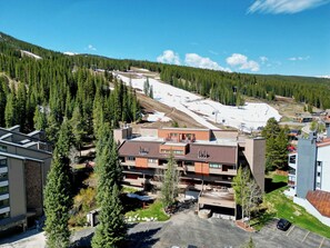 Spruce Lodge backs right up to Center Village Ski slopes.