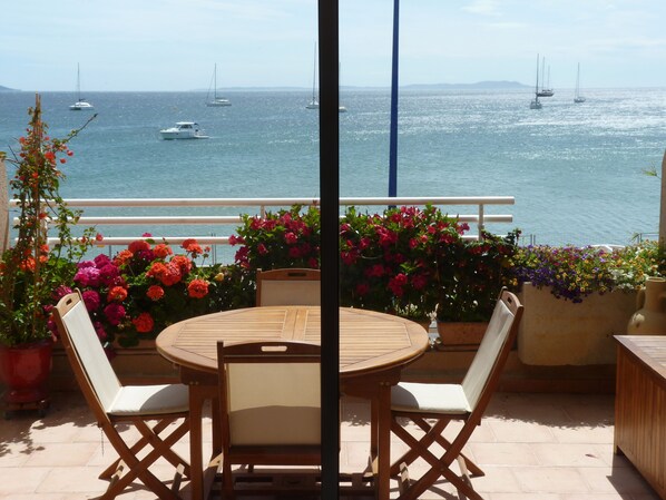 View from the terrace in the summer