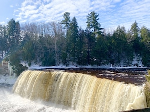 Tahquamenon Falls, Michigan's largest waterfall, is only 35 minutes away.