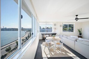 Enjoy the cosy ambiance of the dining area, seamlessly connected to the living space for a comfortable and inviting atmosphere.