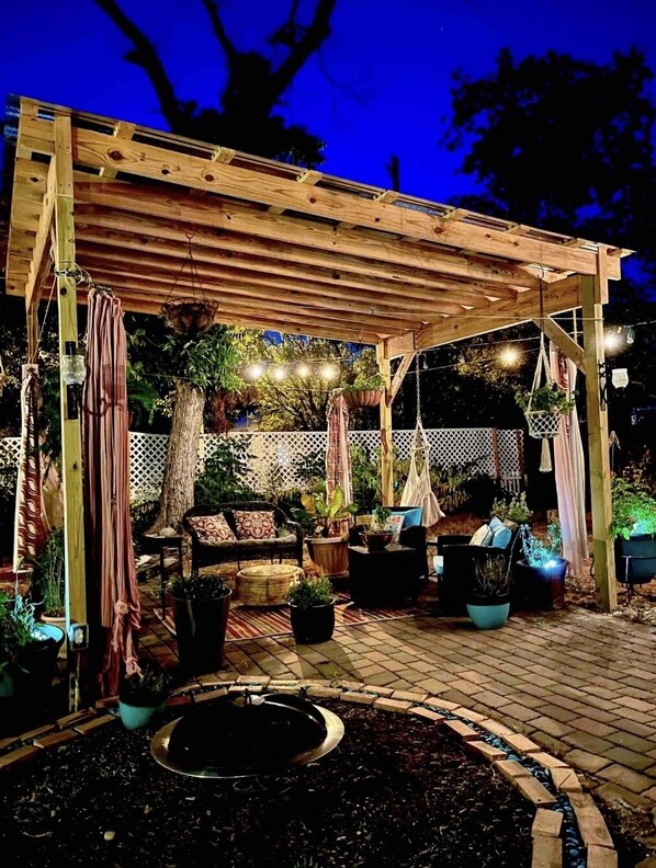 Night time hang out space in back yard!