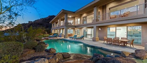 Two story luxury estate located on Camelback Mountain w/ pool, games, & views