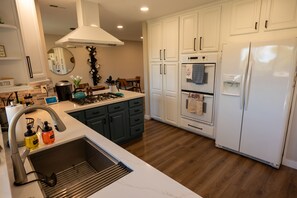 Kitchen from sliding glass door
