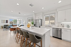 Spacious dining area perfect for meals and gatherings.