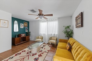 Comfy couch in main living space