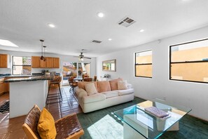 Open-concept living area for group gatherings