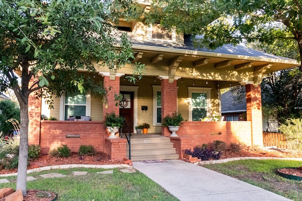 Front of house with covered porch