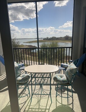 Terrace overlooking Babcock Ranch Lake and Golf Course 