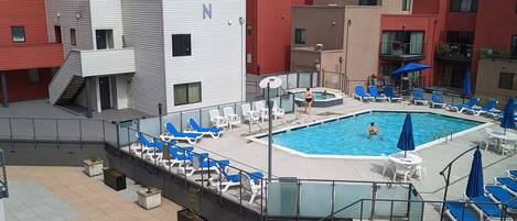 Swimming pool & hot tub. Swimming pool is open May-Oct. The hot tub is all year.