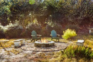 Relax outdoors under the stars with a firepit!