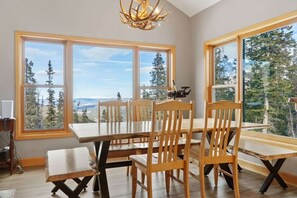 Stunning mountain and nature views await you inside this beautiful home.