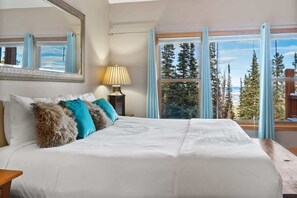 Enjoy the beautiful views from the comfort of bed in one of the home’s 4 bedrooms.