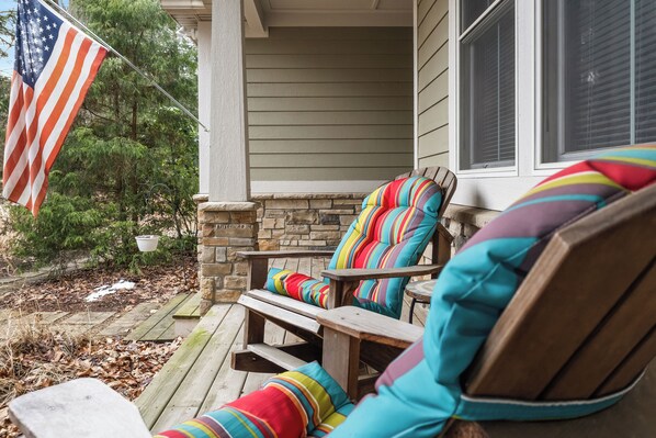 Enjoy your morning coffee on the front porch