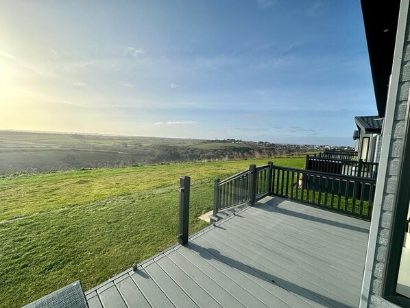 Stunning views of the Cornish countryside and the sea at Newquay