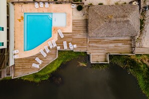 Drone Photo of community pool