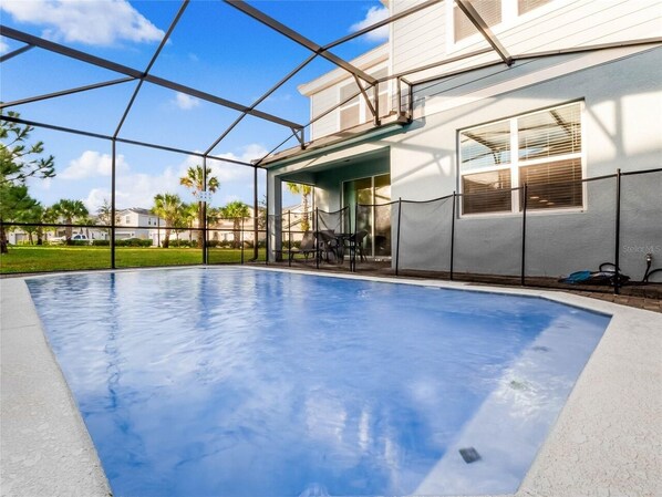 crystal-clear private swimming pool