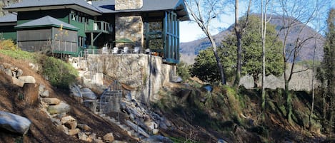 Main Residence viewed from the creek side paths