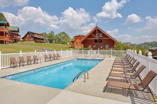 Outdoor resort pool just steps away (summer only)