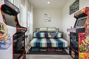Single Bed with Trundle in the Game Room
