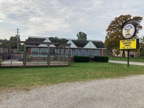 Restaurant on the lake.  Seven minutes walk