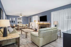 Get comfortable on the sofa and loveseat for movie night with family and friends