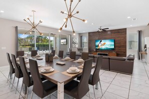 Dining and living area