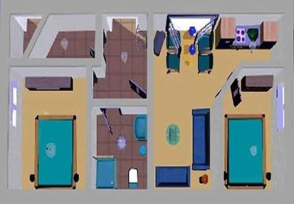 Grundriß Fewo im EG