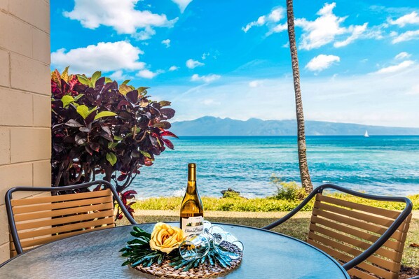 Panoramic ocean views from your ground floor, private lanai