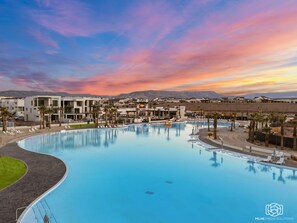 Resort Lagoon at Sunset