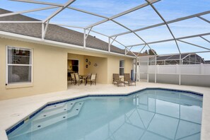 Your private pool! Heating is available for $35/day with dining area!