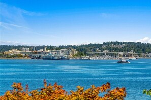 View of downtown Bremerton, the Manette Bridge, and Car Ferries. 