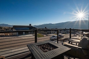 View of the mountains from the front deck.