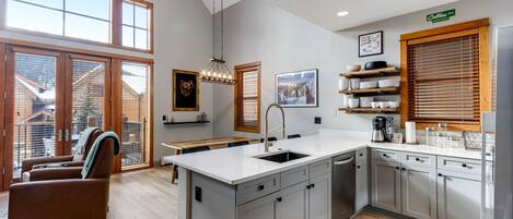 Renovated Kitchenw with Quartz Counters