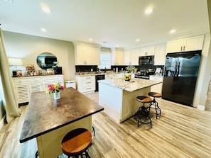 Kitchen #1. Well equipped with all the extras you might need including a carefully curated coffee, tea and cocoa bar.