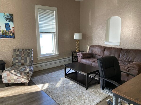 Living Space with 50" Smart TV