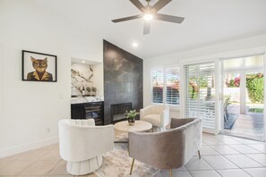 Sitting Area | Wine Fridge | Gas Fireplace