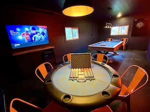 Keep the party going strong into the night with our epic games room!