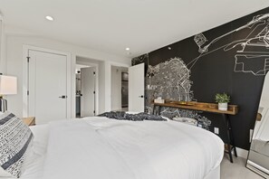 Bedroom with Mural of San Francisco