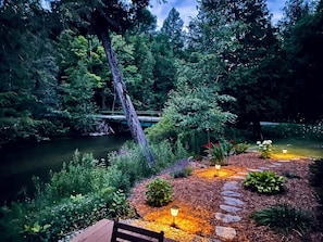 Tranquil patio on the Boardman River!