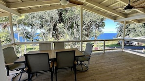 Ocean views on the lanai. Enjoy meals, card games, lounging & whale watching.