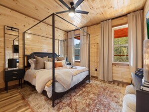 Primary Bedroom - King-Size Bed, TV with Ensuite Bathroom - Ground Floor