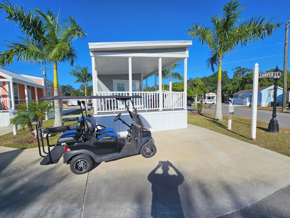 Golf Carts use with House
7 nights or more @ $5/nt 
Less than 7 nights @ $10/nt
