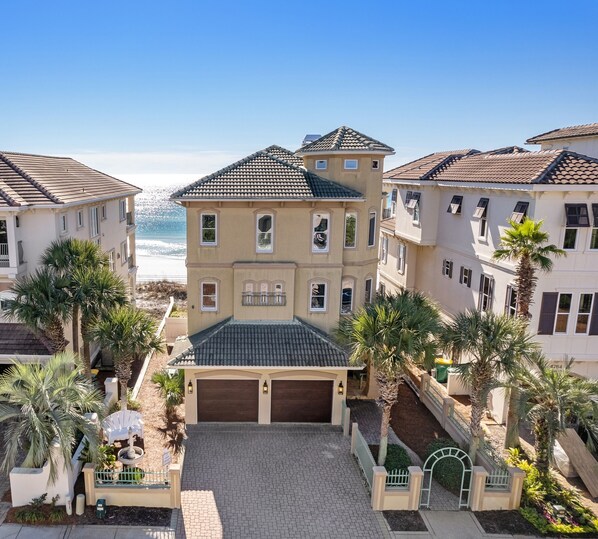 Front View of House with the Gulf in the background