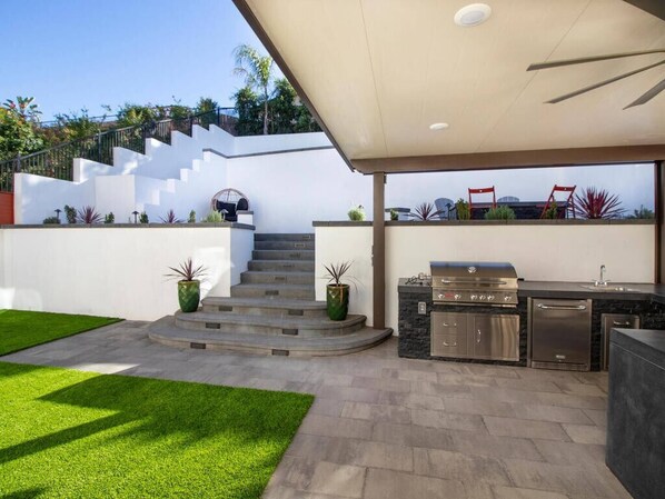 Large backyard for family bbqs and parties